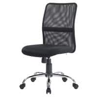 Niceday Verstelbare ergonomische bureaustoel met optionele armleuning Ness Zwart