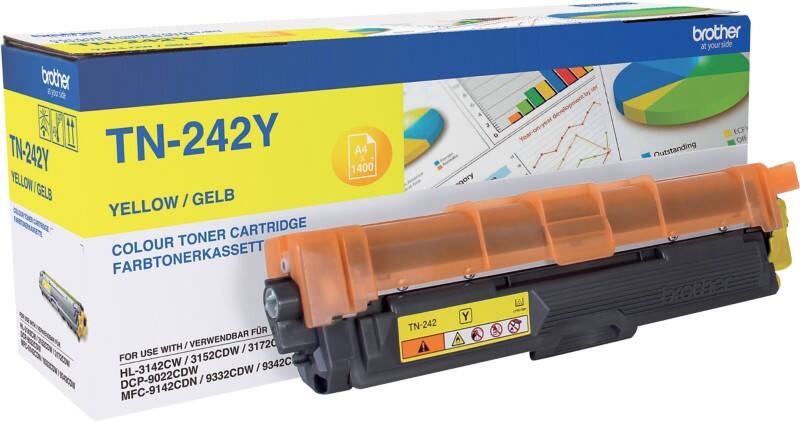 Brother TN-242Y Origineel Tonercartridge Geel