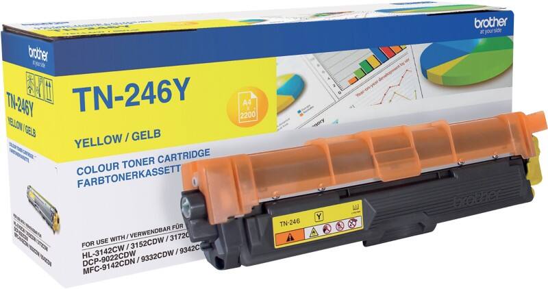 Brother TN-246Y Origineel Tonercartridge Geel Box