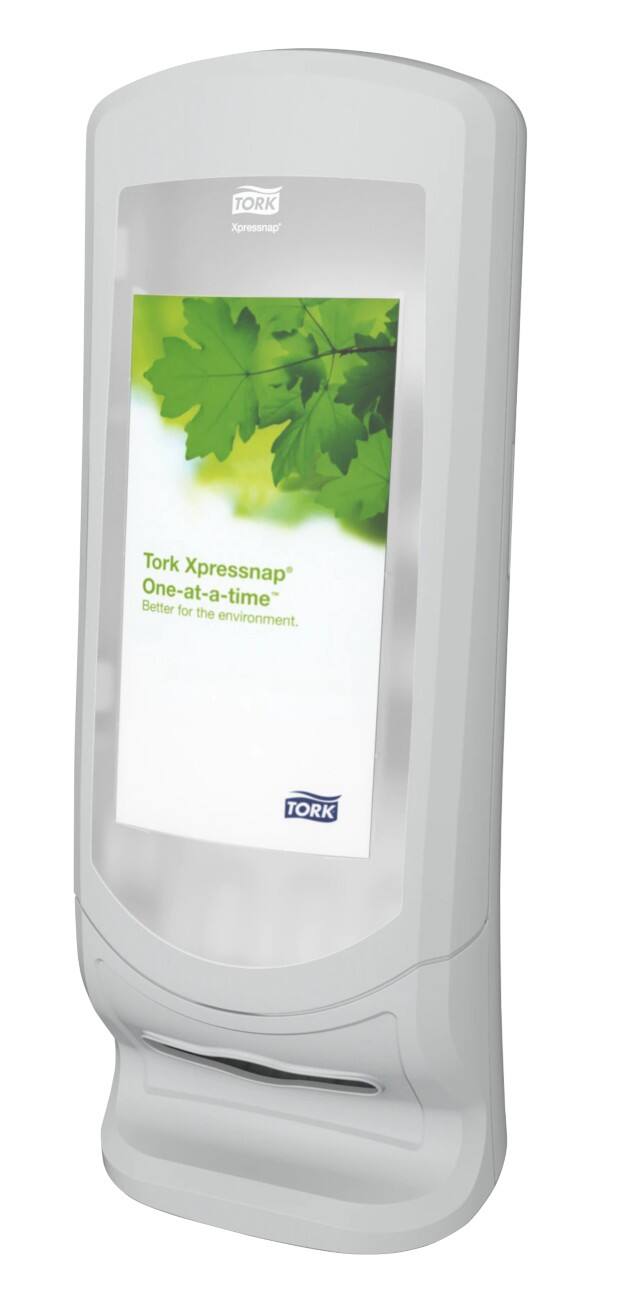 Tork Servetdispenser N4 Xpressnap Kunststof Grijs 23.5 x 23.5 x 62.2 cm Wandmontage