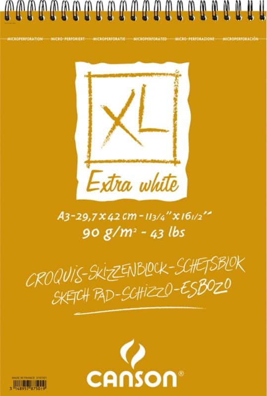 Canson Schrijfblok A3 Blanco Spiraal gebonden Papier Bruin Geperforeerd 240 Pagina's