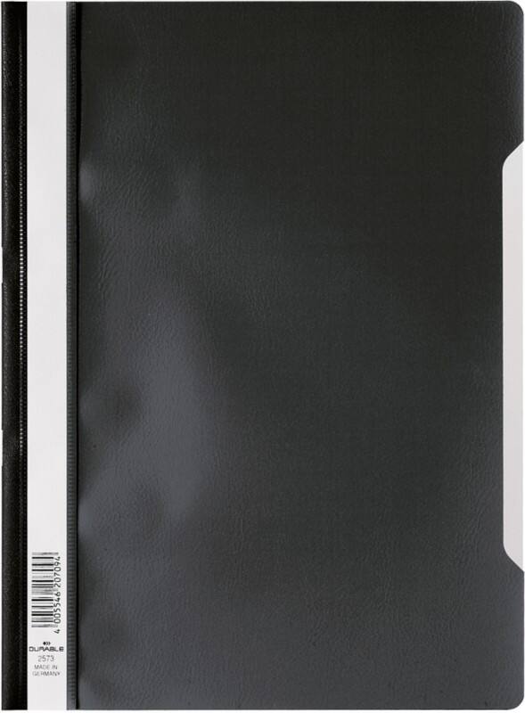 DURABLE Snelhechter 257301 Zwart PP Met beschrijfbare label over de gehele lengte. 22,5 x 30,9 cm