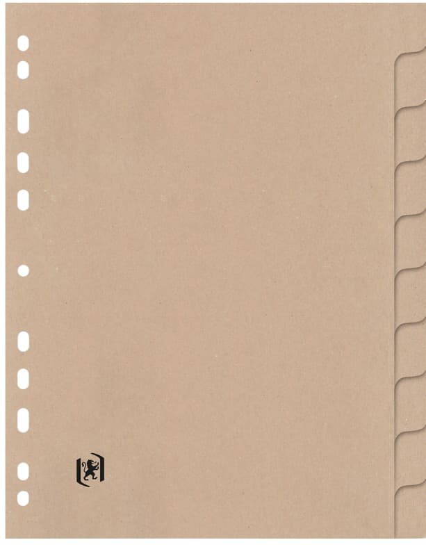OXFORD Touareg Blanco tabbladen A4 Beige 10 tabs 280 g/m² Karton Rechthoekig 100204942