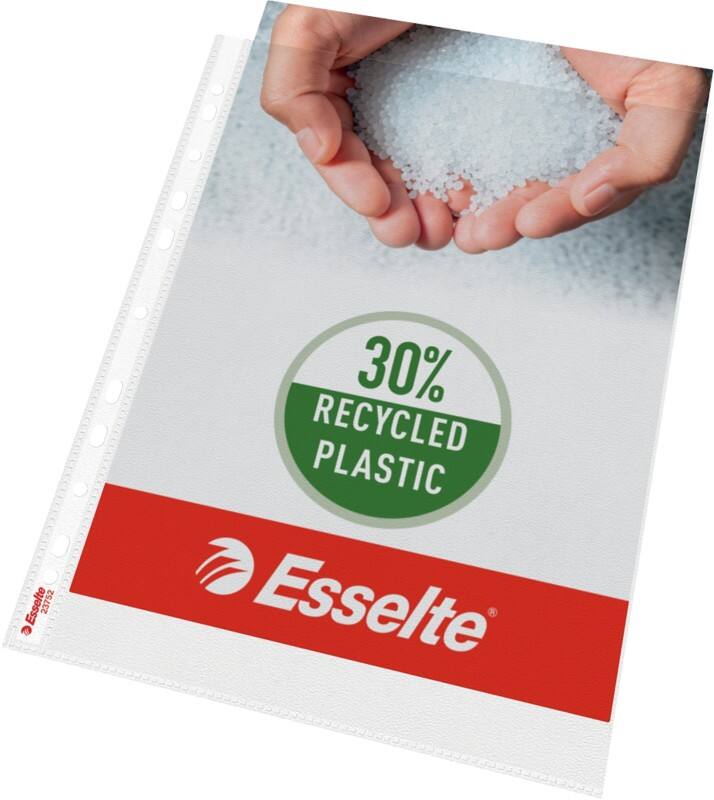Esselte Showtassen A4 Generfd Transparant 70 micron PP (Polypropeen) Boven 11 Gaten 237520T 100 Stuks