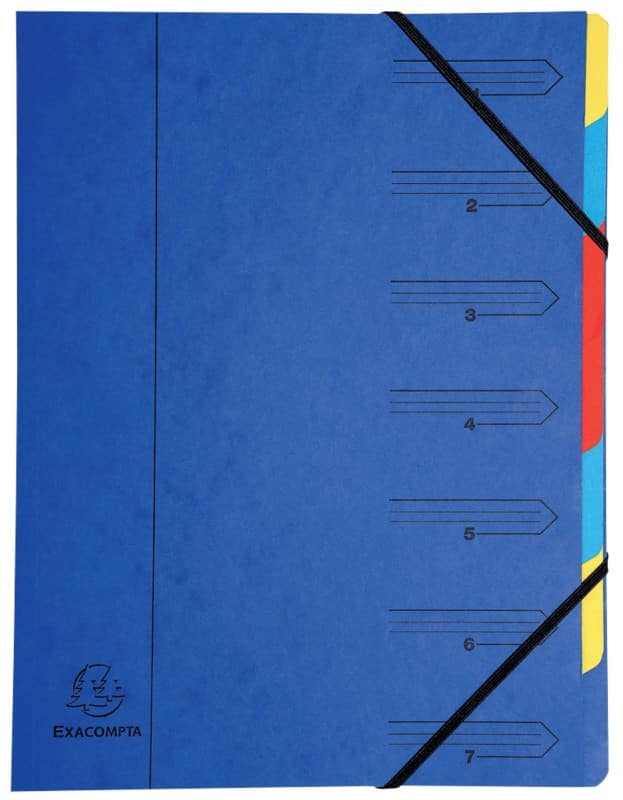 Exacompta Sorteermap 54072E A4 Blauw Glanskarton 24,5 x 32 cm