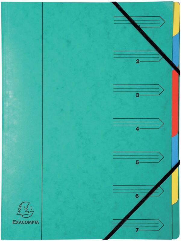 Exacompta Sorteermap 54073E A4 Groen Glanskarton 24 x 32 cm