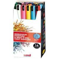uni-ball PC1MR16 Paintmarkers Synthetische vezels punt Kleurenassortiment 16 Stuks