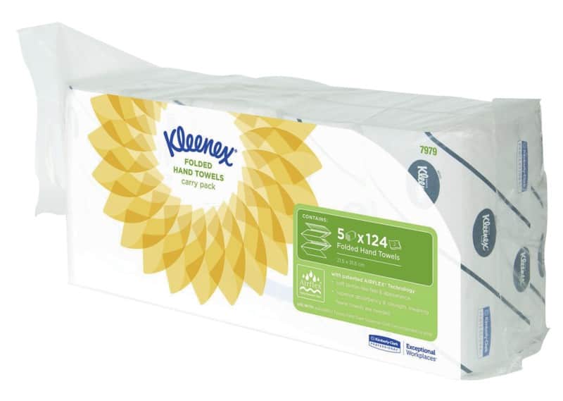Kleenex Ultra Handdoeken V-vouw Wit 2-laags K7979 5 Rollen à 124 Vellen
