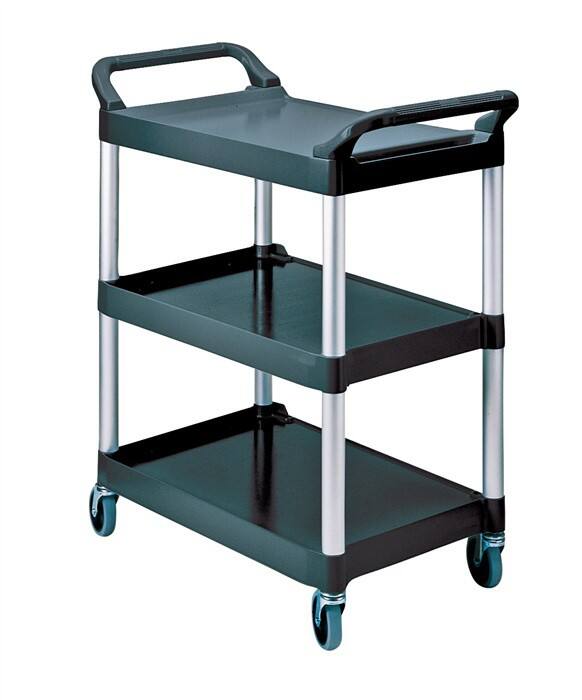 Rubbermaid Serveerwagen Aluminium Zwart 47,3 x 85,4 x 95,9 cm