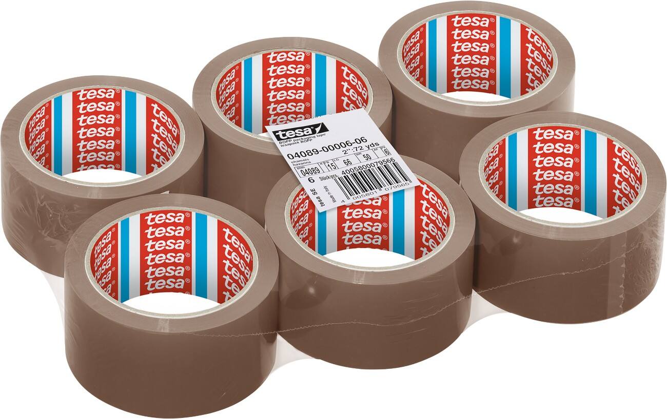 tesapack Verpakkingstape 4089 50 mm x 66 m Bruin 6 Rollen