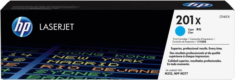 HP 201X originele tonercartridge CF401X cyaan