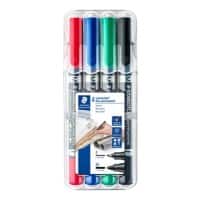 STAEDTLER Permanent marker 348 Kleurenassortiment 4 Stuks