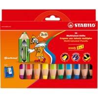 STABILO Kleurpotloden Woody 3 in 1 Assortiment