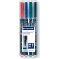 STAEDTLER 341 Whiteboard-marker Kleurenassortiment Ronde punt 2 mm 97% gerecycled 4 Stuks