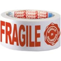 tesa Verpakkingstape FRAGILE Rood, wit 50 mm (B) x 66 m (L)