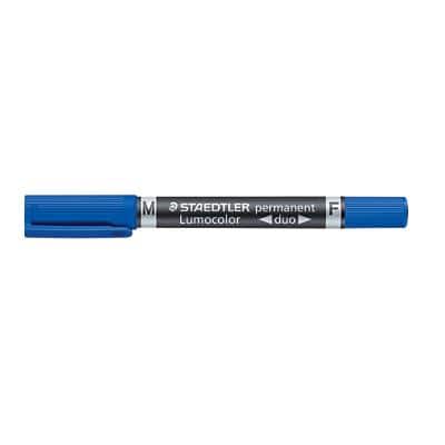 STAEDTLER Lumocolor Duo 348 Permanent marker Medium Ronde punt 0,6 - 1,5 mm Blauw Navulbaar