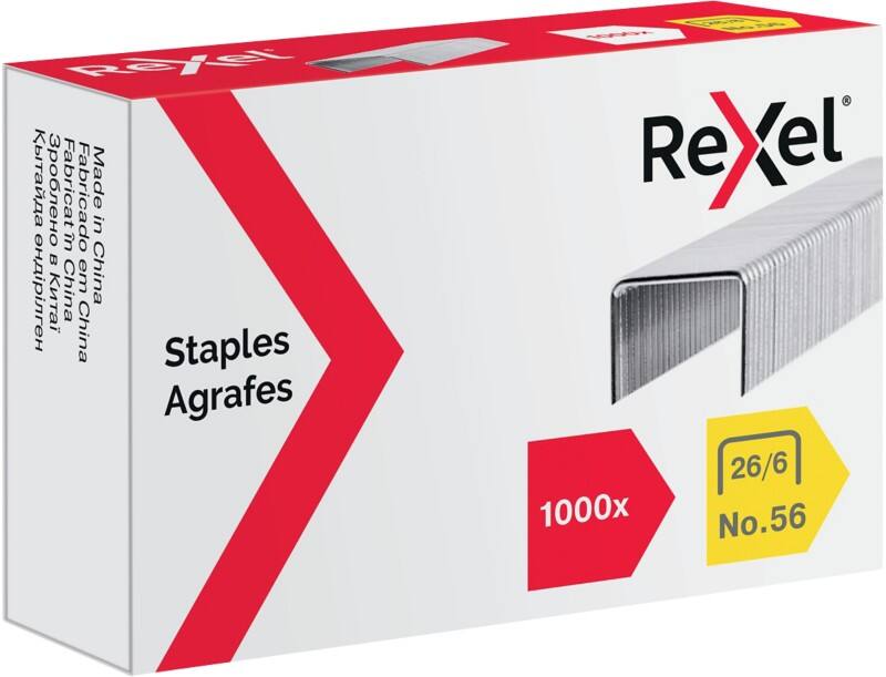 Rexel No.56 Nietjes 26/6 ACCO6131 Gegalvaniseerd staal Zilver 1000 Nietjes