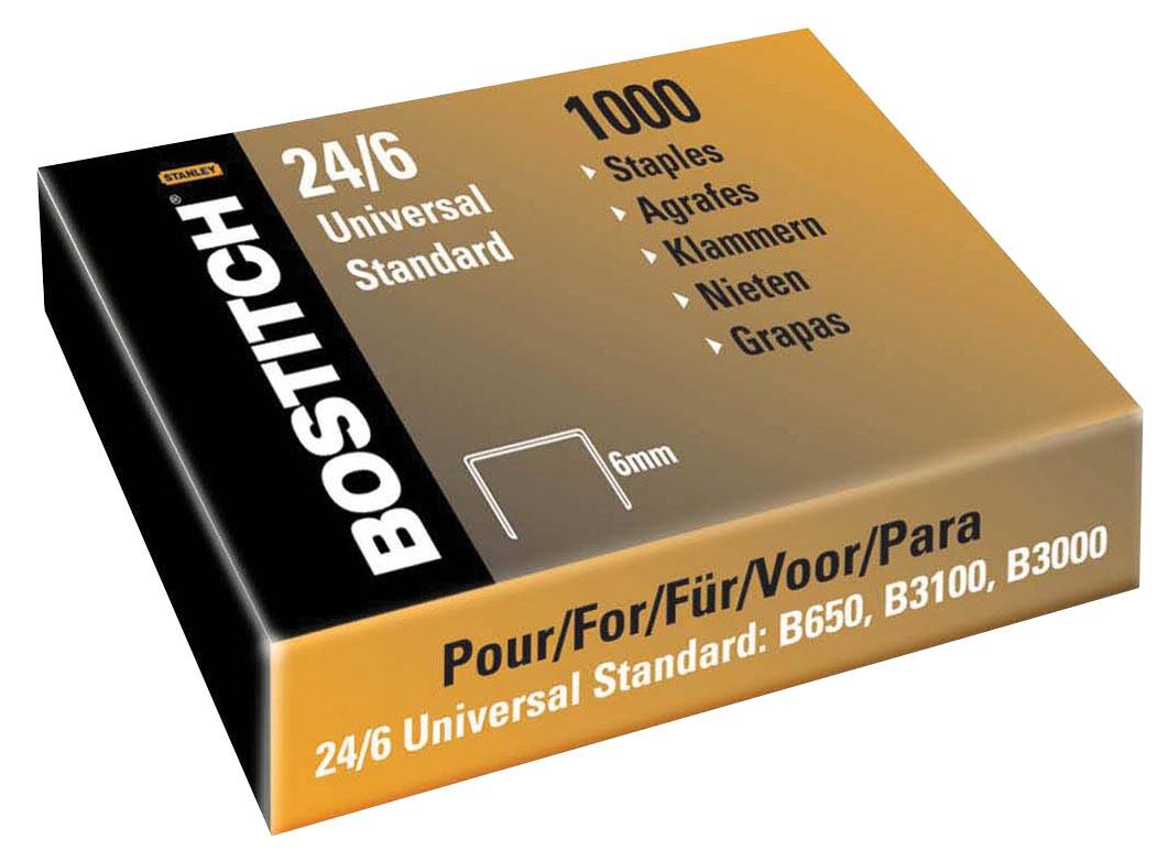 Bostitch Nietjes 6 mm 24/6 Koper 100 Nietjes