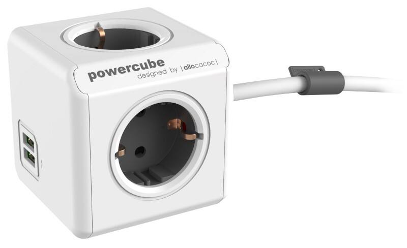 Allocacoc PowerCube USB Extended 4 Stopcontacten
