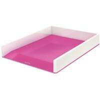 Leitz WOW Brievenbakje Duokleur A4 Wit, Roze 26,7 x 33,6 x 4,9 cm