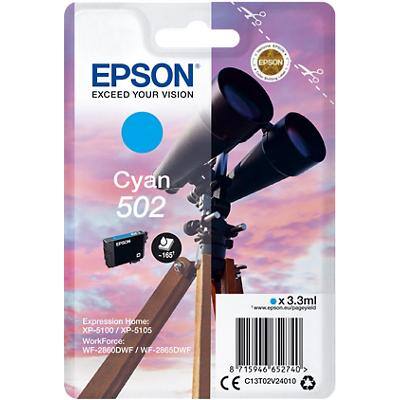 Epson 502 Origineel Inktcartridge C13T02V24010 Cyaan