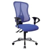 TOPSTAR Head Point SY Deluxe Draaistoel Synchroonmechanisme Mesh, Stof In hoogte verstelbare armleuning Hoogteverstelbare zitting Blauw 110 kg
