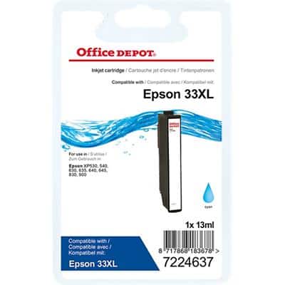 Office Depot Compatibel Epson 33XL Inktcartridge T3362 Cyaan