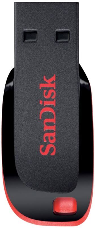 SanDisk USB 2.0 USB-stick Cruzer Blade 128 GB Zwart, rood