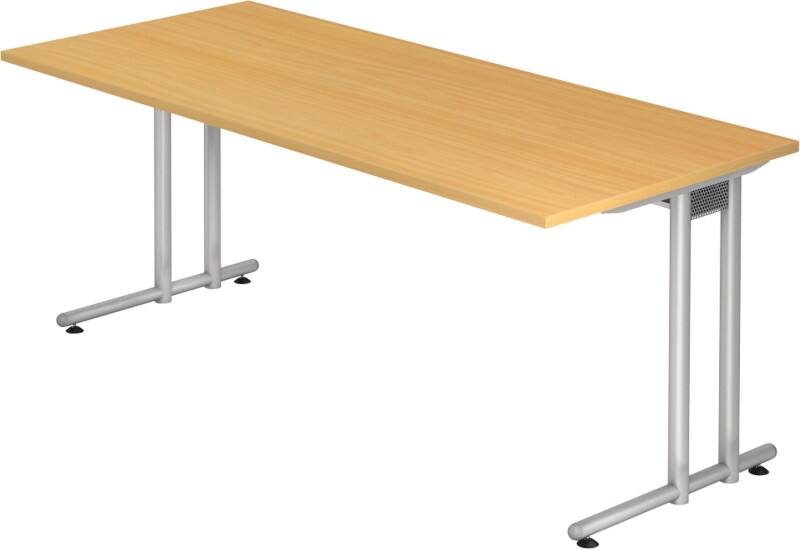 Hammerbacher VNS Bureau Beuken C-Voet 1,800 (B) x 800 (D) x 740 (H) mm Spaanplaat, Staal