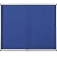 Bi-Office Exhibit Indoor Vergrendelbaar notitiebord Niet magnetisch 8 x A4 96,7 (B) x 70,6 (H) cm Blauw