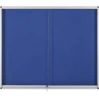 Bi-Office Exhibit Indoor Vergrendelbaar notitiebord Niet magnetisch 12 x A4 96,7 (B) x 92,6 (H) cm Blauw