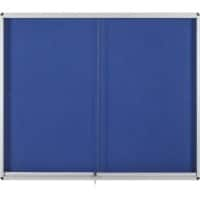 Bi-Office Exhibit Indoor Vitrine Niet magnetisch 12 x A4 Ja 96,7 (B) x 92,6 (H) cm Blauw