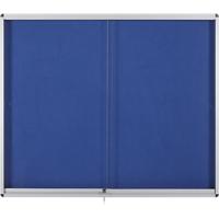 Bi-Office Exhibit Indoor Vitrine Niet magnetisch 12 x A4 Ja 96,7 (B) x 92,6 (H) cm Blauw