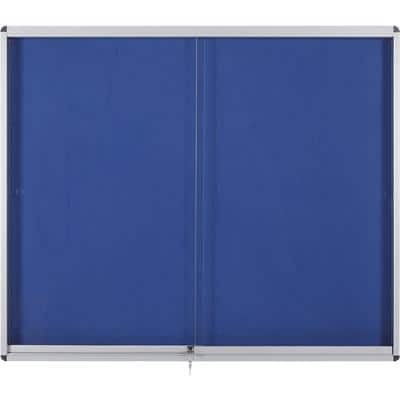 Bi-Office Memobord voor wandmontage Vergrendelbaar Exhibit Indoor 96.7 x 92,6 cm Blauw