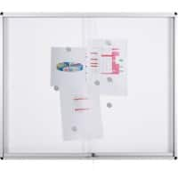 Bi-Office Exhibit Indoor Vergrendelbaar notitiebord Magnetisch 15 x A4 114,6 (B) x 96,7 (H) cm Wit