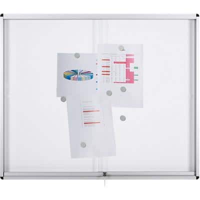 Bi-Office Memobord voor wandmontage Vergrendelbaar Exhibit Indoor 114.6 x 96,7 cm Wit