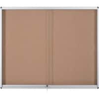 Bi-Office Exhibit Indoor Vergrendelbaar notitiebord Niet magnetisch 15 x A4 114,6 (B) x 96,7 (H) cm Bruin