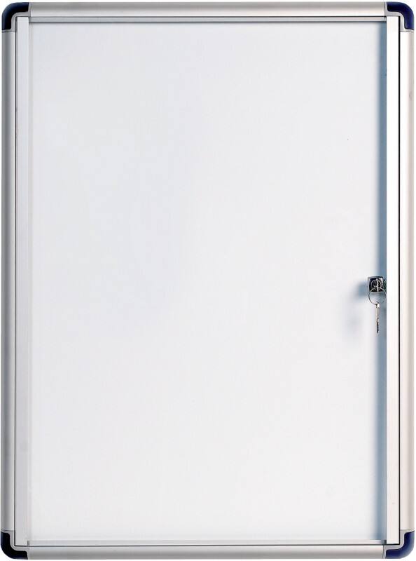 Bi-Office Enclore Indoor Budget Vitrine Magnetisch 1 x A4 Ja Gelakt staal 28,9 (B) x 37,9 (H) cm Wit
