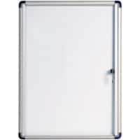 Bi-Office Enclore Indoor Budget Vitrine Magnetisch 1 x A4 Ja Gelakt staal 28,9 (B) x 37,9 (H) cm Wit