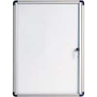 Bi-Office Enclore Indoor Budget Vitrine Magnetisch 6 x A4 Ja Gelakt staal 73,4 (B) x 67,8 (H) cm Wit