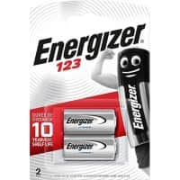 Energizer Batterij Lithium CR123A 1500 mAh Lithium (Li) 3 V 2 Stuks