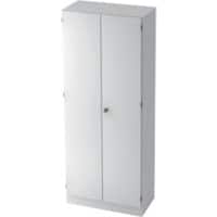 Hammerbacher Kast Gemelamineerde spaanplaat 5 Planken Afsluitbaar 800 x 420 x 2.004 mm Wit