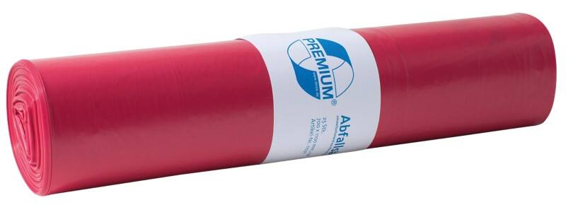 DEISS LDPE Premium Gemiddeld gebruik Vuilniszakken 120 l Rood PE (polyethyleen) 37 micron 25 Stuks