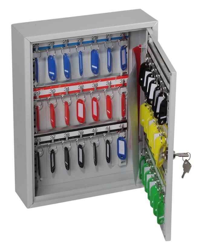 Phoenix Commercial Sleutelkast met Sleutelslot en 42 haken KC0601K 350 x 270 x 80mm