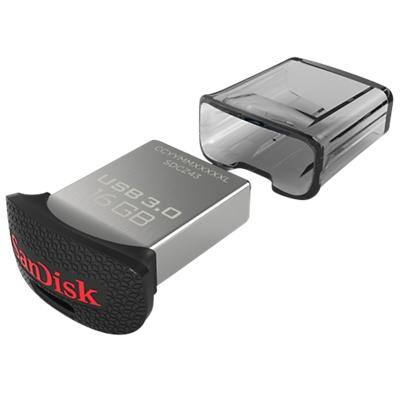 SanDisk USB-stick Ultra Fit 16 GB Zwart, zilver
