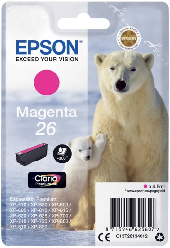 Epson 26 Origineel Inktcartridge C13T26134012 Magenta