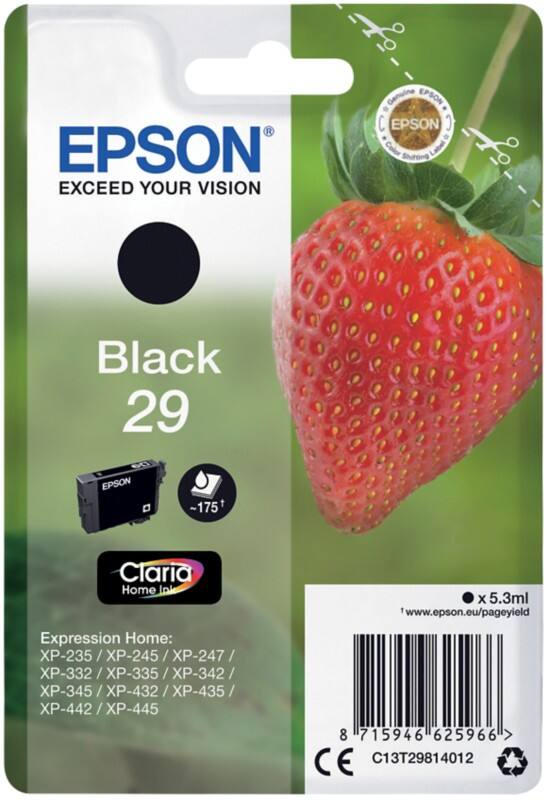 Epson 29 Origineel Inktcartridge C13T29814012 Zwart