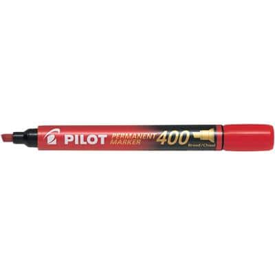 Pilot Super Grip 400 permanentmarker breed beitelpunt 1,5 mm - 4,0 mm rood