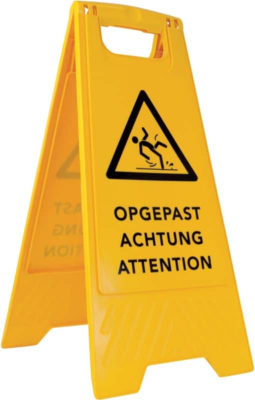 BETRA Waarschuwingsbord Kunststof 30 x 63 cm Geel