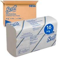 Scott SLIMFOLD Handdoeken Z-vouw Wit 1-laags 5856 16 Rollen à 110 Vellen